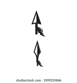Vintage Rustic Hipster Arrowhead Speedspecht Logo Design