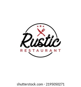 Vintage Rustic Restaurant Logo Design