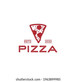 Vintage Rustic Retro Vintage Pizza Pizzeria logo design