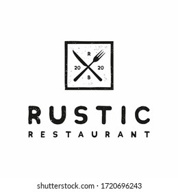 Vintage Rustic Stamp For Restaurant Logo Design