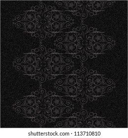 Vintage rustic swirls pattern on a gray background