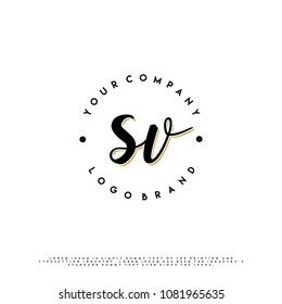 Vintage S & V initial name logo