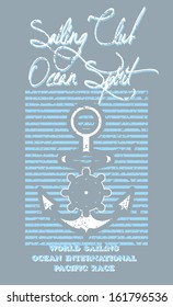 vintage sailing club vector art