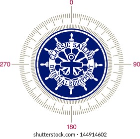 vintage sailing emblem
