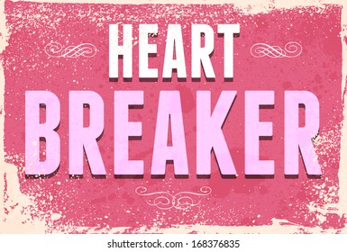 Vintage Saint Valentine's typography vector illustration EPS10. Can be used as a poster or postcard.