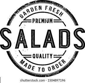 Vintage Salads Menu Design Element