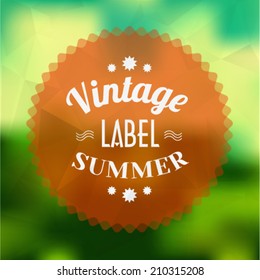 Vintage sale discount Special offer button on modern background, 10 EPS