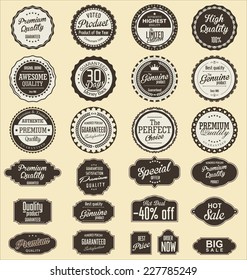 Vintage sale labels collection design elements, Premium quality