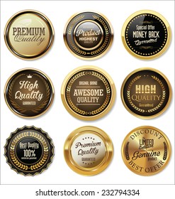 Vintage sale labels collection design elements, Premium quality