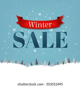 Vintage Sale Poster With Gradient Mesh, Vector Illustration