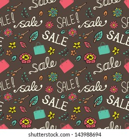 vintage sale seamless pattern
