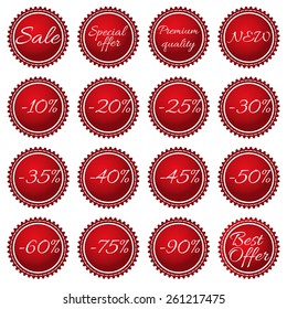 Vintage sale sticker set