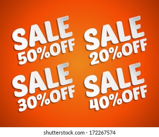 Vintage sale vector design elements. Retro style.