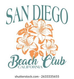 Vintage San Diego Beach Club California