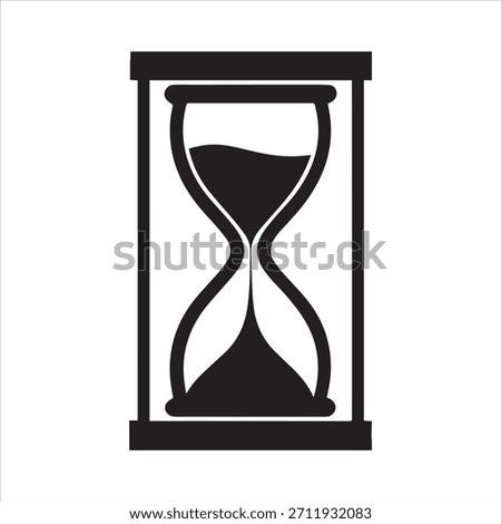 Vintage Sand Timer with Tall Frame Icon.