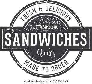 Vintage Sandwich Restaurant Sign