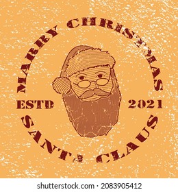 vintage santa claus logo. can be used for logos, icons, symbols, labels, signs, brand tags, and more