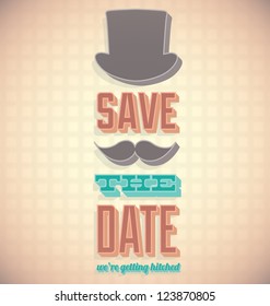 Vintage Save The Date Invitation