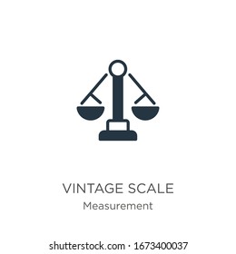 Vintage scale icon vector. Trendy flat vintage scale icon from measurement collection isolated on white background. Vector illustration can be used for web and mobile graphic design, logo, eps10