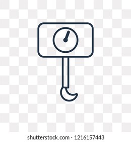 Vintage Scale vector outline icon isolated on transparent background, high quality linear Vintage Scale transparency concept can be used web and mobile