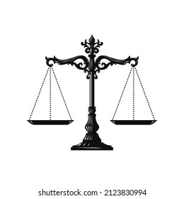 vintage Scales of justice vector illustration