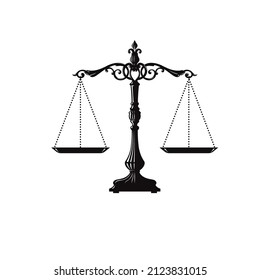 vintage Scales of justice vector illustration