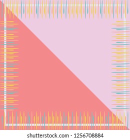Vintage scarf design with lines pattern