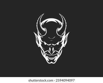 vintage scary  devil head vector art, free vector illustration