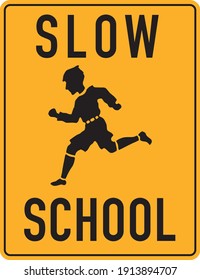 Vintage school crossing sign slow Children at Play Signs vector