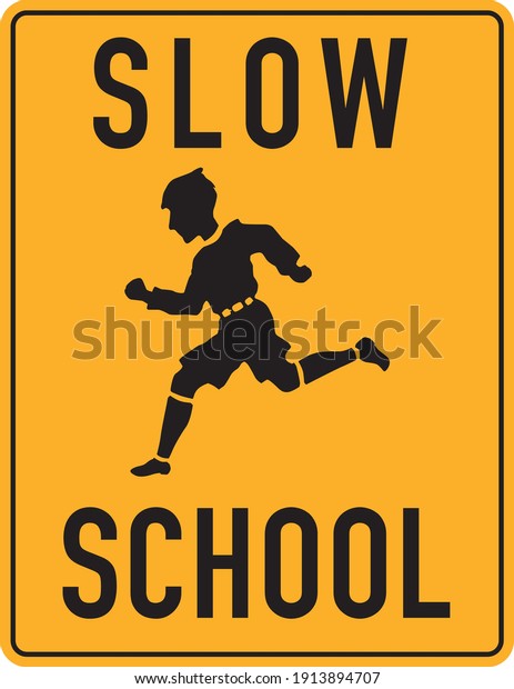 Vintage school crossing sign slow Children at Play\
Signs vector