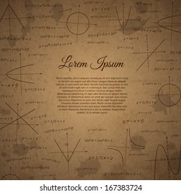 Vintage science plot vector illustration background