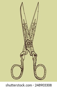 Vintage Scissors Vector