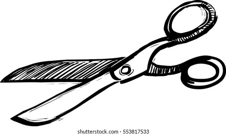 Vintage Scissors Vector Illustration