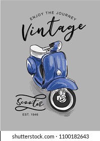 vintage scooter illustration