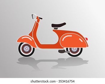 Vintage scooter poster design