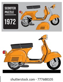 puzzle de scooter vintage 