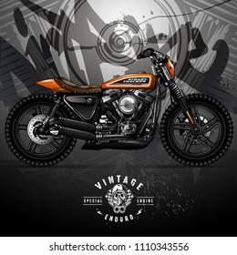 Vintage Scrambler Motorcycle Poster