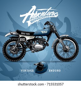 vintage scrambler motorcycle poster