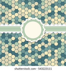 Vintage scrap booking template for card, party, invitation, greeting, card, Happy birthday, label, postcard frame, album. Vector.