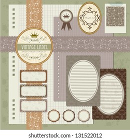 vintage scrapbook element - my vintage letter set