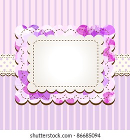 Vintage scrapbook frame