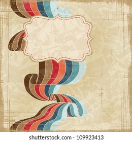 Vintage scratch background with place for text. Vector Eps 10.