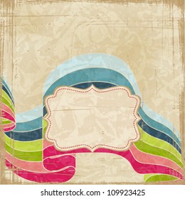 Vintage scratch background with place for text. Vector Eps 10.