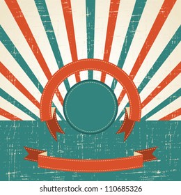 Vintage scratch background with place for text. Vector old card.