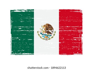 Old Vintage Flag Mexico Stock Vector (Royalty Free) 1897196293