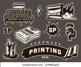 Screen Printing Logo Images Stock Photos Vectors Shutterstock