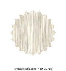 Vintage scribble badge. Logo template. Vector illustration.