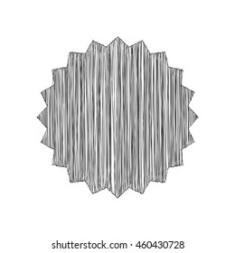 Vintage scribble badge. Logo template. Vector illustration.