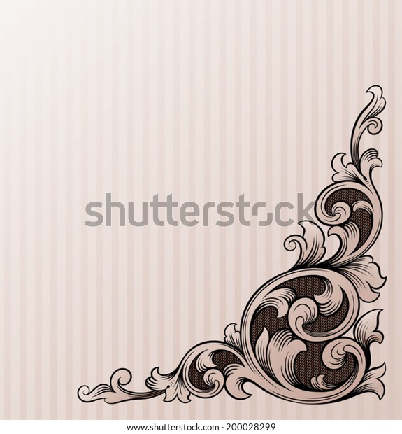 Vintage Scroll Design Vector Illustration Stock Vector (Royalty Free ...