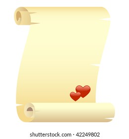 vintage scroll isolated on a white background. vector illustration